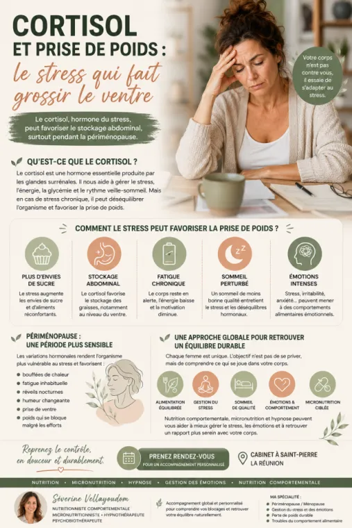 cortisol et prise de poids cabinet de St Pierre 974